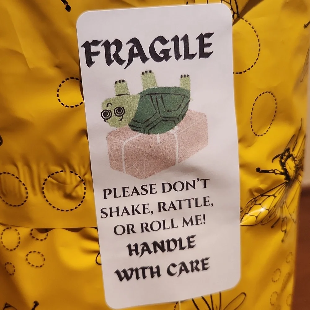 30 Custom Fragile Turtle Handle With Care Stickers